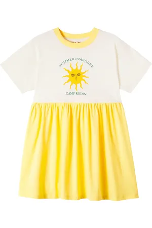 Mini Rodini Vestido de algodón estampado