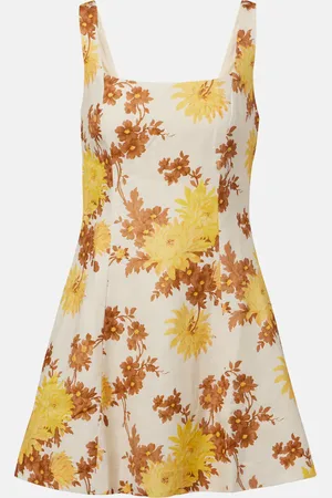 FAITHFULL THE BRAND Vestido corto Felice de lino floral