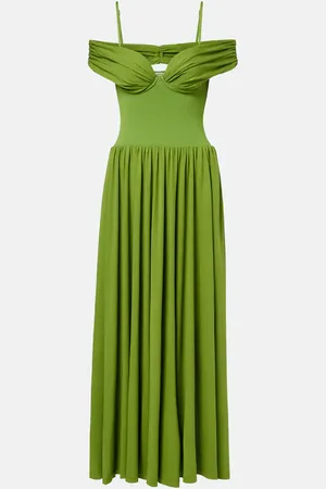 Simkhai Vestido midi Amarantha de jersey drapeado