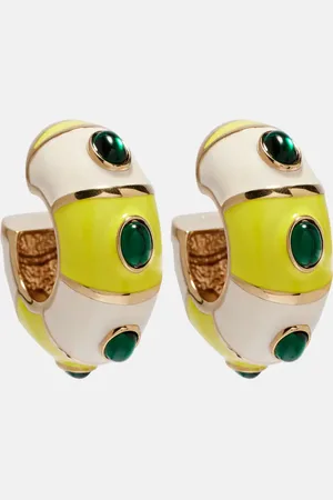 Jacquemus Pendientes de aro Rayures adornados