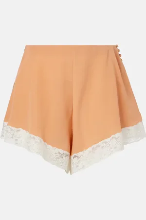Chloé Chloé Shorts de seda con encaje