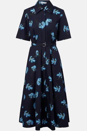 EMILIA WICKSTEAD Vestido camisero de algodón floral