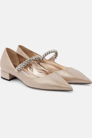 Jimmy Choo Bailarinas Mary Jane Bing de piel adornadas