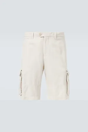 Brunello Cucinelli Shorts cargo de gabardina de algodón y ino