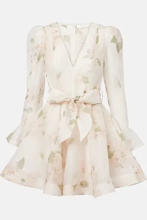 ZIMMERMANN Vestido corto Balance de lino y seda