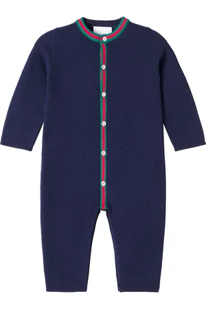 Gucci Bebé - body en mezcla de algodón con Web Stripe