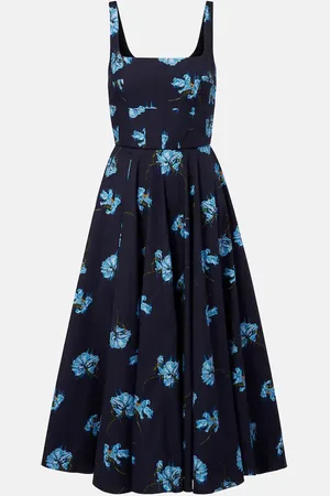 EMILIA WICKSTEAD Vestido midi de algodón floral
