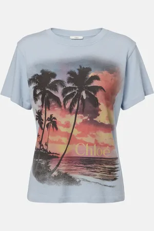 Chloé Chloé Camiseta de algodón estampada