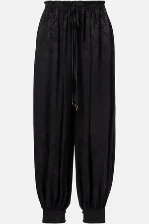 Chloé Chloé Pantalones anchos en jacquard de seda