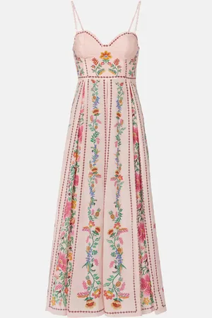 Vestido Mini Michael Kors De Algodón Con Bordado De Palmeras - Floral
