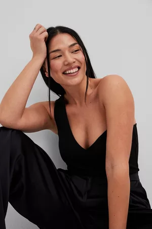 NA-KD Mujer Tops - Top de un hombro ajustado