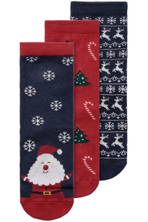 NAME IT Navidad, Paquete De 3 Unidades Calcetines