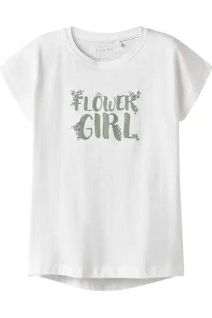 NAME IT Diseño Estampado Top De Mangas Casquillo