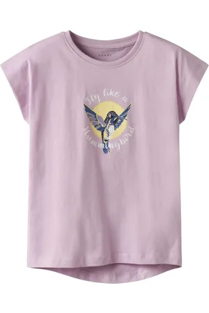 NAME IT Diseño Estampado Top De Mangas Casquillo