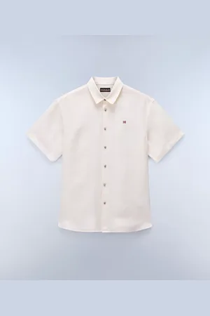 Napapijri Hombre Camisa De Manga Corta Linen - Talla 3XL