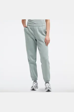New Balance Mujer Linear Heritage Brushed Back Fleece Sweatpant, Poly Fleece, Talla L