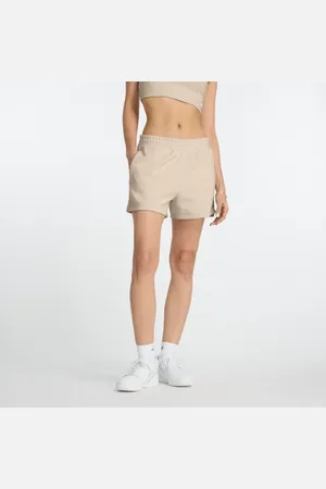 New Balance Mujer Linear Heritage French Terry Short, Vellón de algodón, Talla L