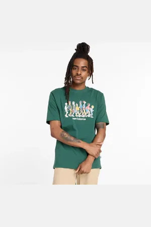 New Balance Hombre Athletics Relaxed Archive Walk T-Shirt, Algodón, Talla L