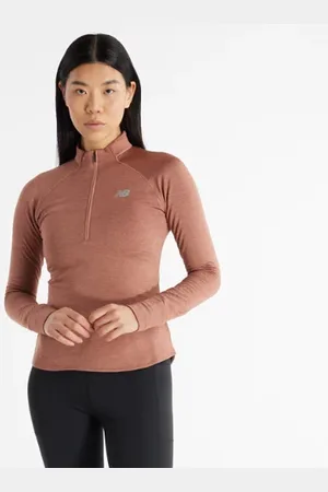 New Balance Mujer Athletics Heat Grid 1/2 Zip en , Poly Knit, Talla L