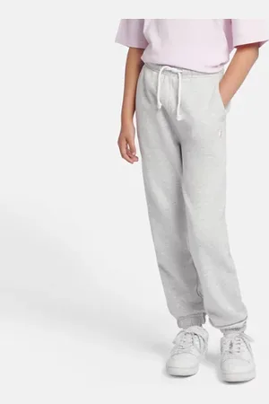 New Balance Chica Brush Back Small Logo Jogger, Vellón de algodón, Talla 10-11 años