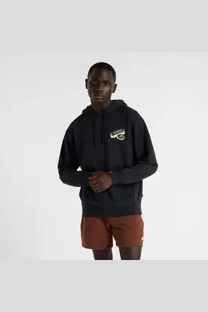 New Balance Hombre French Terry Shine Hoodie en , Vellón de algodón, Talla 2XL