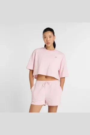 New Balance Mujer Logo Oversized Jersey T-Shirt, Jersey de algodón, Talla L