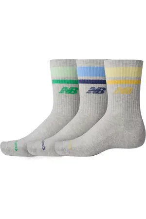 New Balance Unisex Everyday Stripe Midcalf 3 Pack, Algodón, Talla L