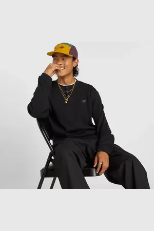 New Balance Hombre Numeric Waffle Knit Long Sleeve Henley en , Algodón, Talla L
