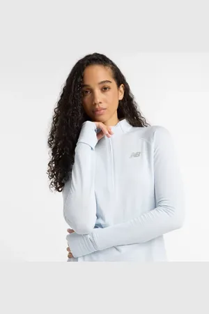 New Balance Mujer Athletics Heat Grid 1/2 Zip en , Poly Knit, Talla L