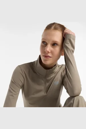 New Balance Mujer Script Quarter Zip en , Polywoven, Talla L