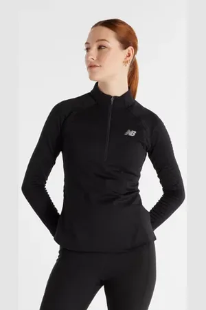 New Balance Mujer Athletics Heat Grid 1/2 Zip en , Poly Knit, Talla L