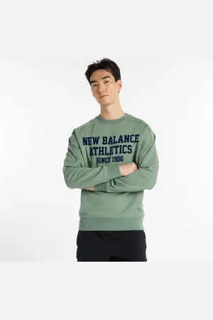 New Balance Hombre Varsity French Terry Graphic Crew, Algodón, Talla 2XL