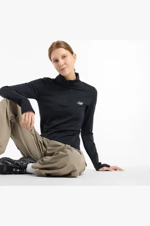 New Balance Mujer Script Quarter Zip en , Polywoven, Talla L