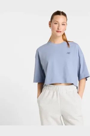 New Balance Mujer Logo Oversized Jersey T-Shirt en , Jersey de algodón, Talla L