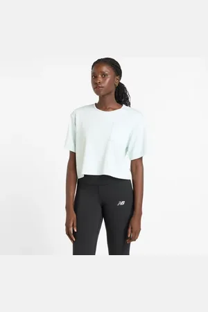 New Balance Mujer Novelty Rib T-Shirt, Algodón, Talla L