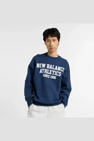 New Balance Hombre Varsity French Terry Graphic Crew en , Algodón, Talla 2XL