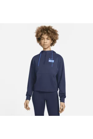 Nike FFF Sudadera con capucha de fútbol con media cremallera - Mujer