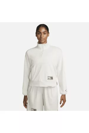 Nike Mujer Jerséis y sudaderas - Dri-FIT Swoosh Fly Sudadera de chándal de baloncesto con cremallera de 1/4 - Mujer