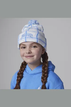 Jordan Gorro con pompón y estampado a cuadros para invierno - Niño/a