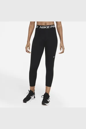 Nike Pro Leggings cortos de talle medio con panel de malla - Mujer