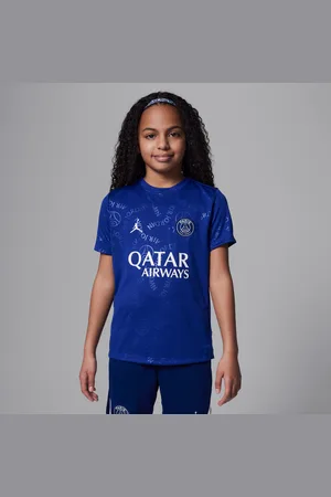 Jordan Cuarta equipación Academy Pro París Saint-Germain Parte de arriba de fútbol de manga corta para antes del partido Dri-FIT - Niño/a