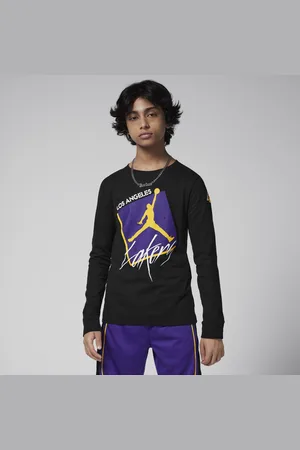 Jordan Los Angeles Lakers Courtside Statement Edition Camiseta de manga larga Max90 NBA - Niño