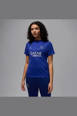 Jordan Cuarta equipación Academy Pro París Saint-Germain Parte de arriba de fútbol de manga corta para antes del partido Dri-FIT - Mujer