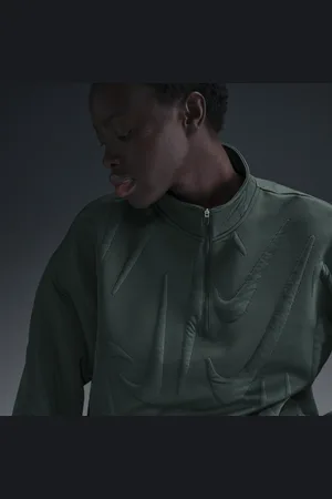 Nike Sportswear Collection Sudadera oversize con cremallera de 1/4 y logotipo - Mujer