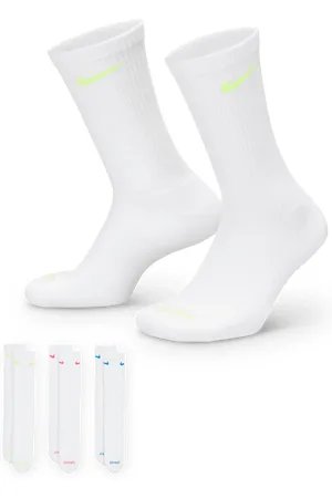 Nike Everyday Plus Cushioned Calcetines largos de entrenamiento (3 pares)