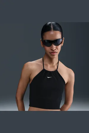 Nike Sportswear Chill Terry Parte de arriba tipo halter de tejido French terry y ajuste entallado - Mujer