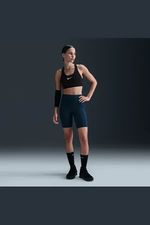 Nike Universa Mallas cortas de talle alto y sujeción media de 20 cm con bolsillos - Mujer