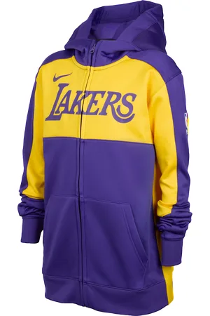 Nike Los Angeles Lakers Showtime Sudadera con capucha y cremallera completa Dri-FIT de la NBA - Niño/a