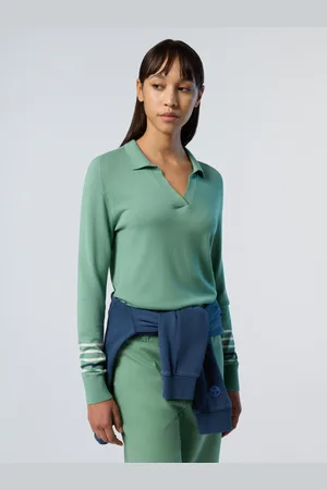North Sails Jersey de aloe vera con cuello de pico
