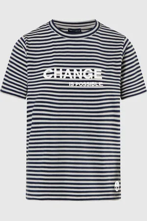North Sails Camiseta de modal de rayas con eslogan